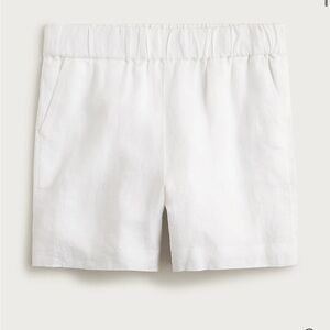 J. Crew white linen pull-on shorts-Like New- Size Small-